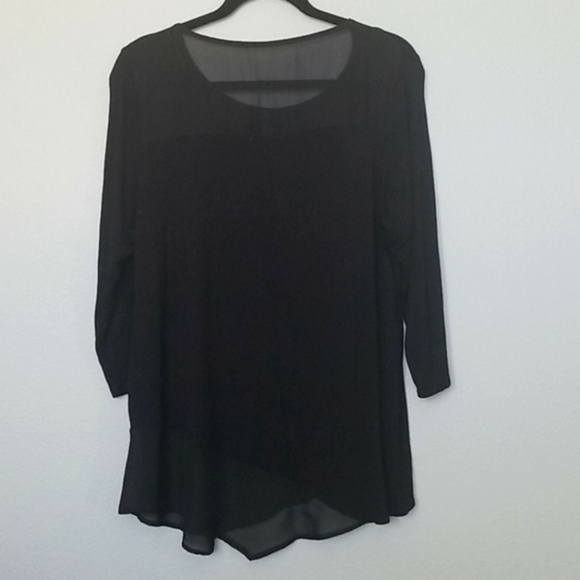 Ava James Basic Witchy Black Mixed Media Top Large - Picture 6 of 6
